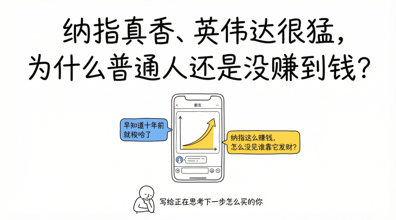 纳指真香、英伟达很猛，为什么普通人还是没赚到钱？🤔