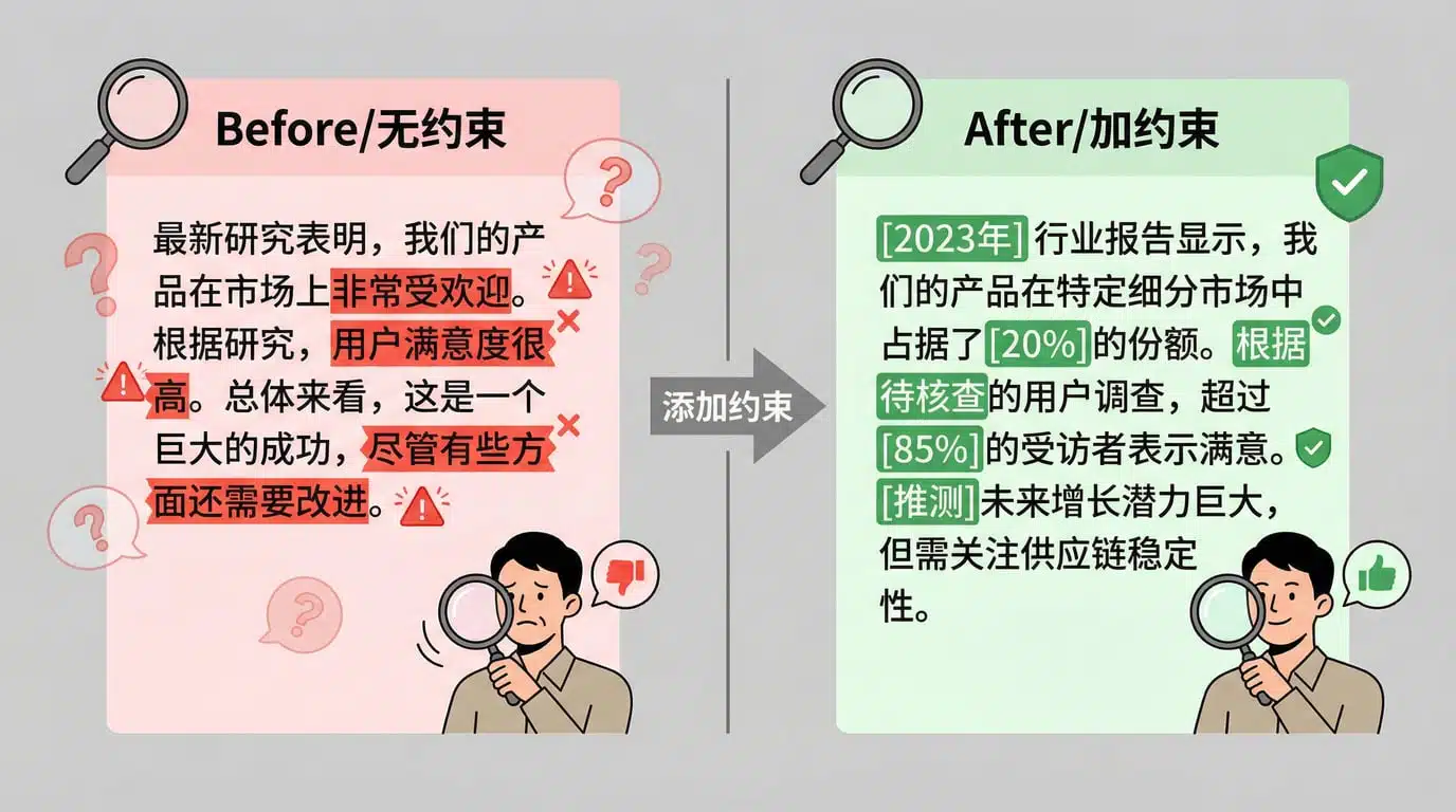 加约束前后对比